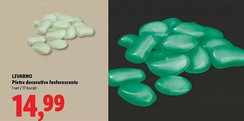 Pietre decorative fosforescente