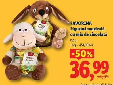 Figurină muzicală cu mix de ciocolată