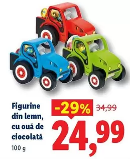 Figurine din lemn, cu ouă de ciocolată