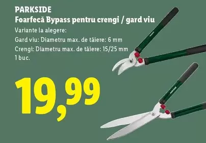 Foarfecă Bypass pentru crengi / gard viu