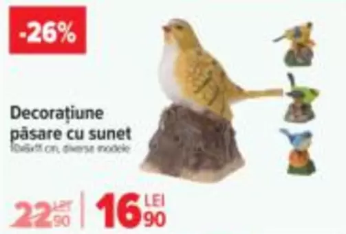 Decoratiune pasare cu sunet