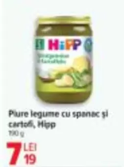 Piure legume cu spanac si cartofi