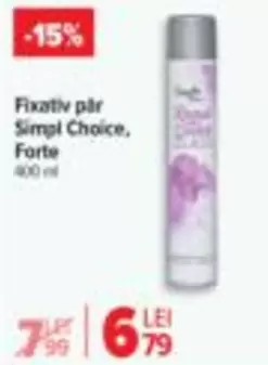 Fixativ păr Simpl Choice, Forte