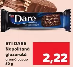 Dare - Napolitană glazurată cremă cacao