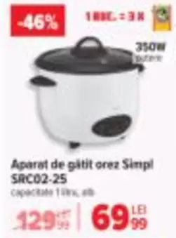 Aparat de gatit orez Simpli SRC02-25