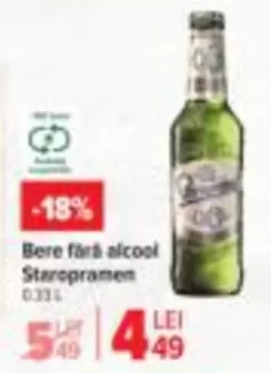 Bere fără alcool Staropramen