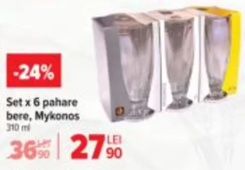 Set x 6 pahare bere