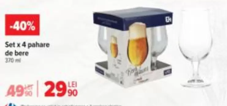 Set x 4 pahare de bere