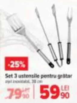 Set 3 ustensile pentru grătar