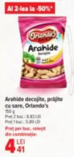 Arahide decojite, prajite cu sare