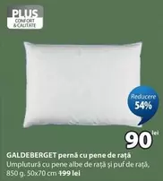 pernă cu pene de rață