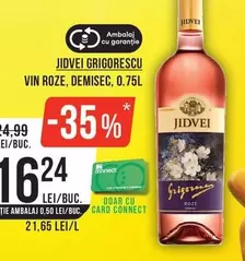 JIDVEI GRIGORESCU VIN ROZE, DEMISEC