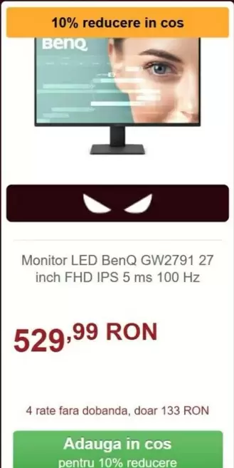 Monitor LED GW2791 27 inch FHD IPS 5 ms 100 Hz