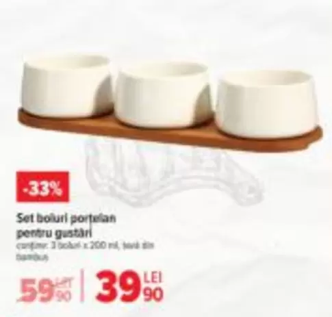 Set boluri portelan pentru gustari