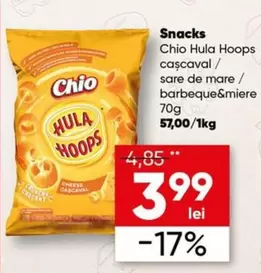 Chio - Hula Hoops cașcaval / sare de mare / barbeque&miere