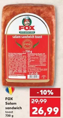 Total - Salam sandwich toast