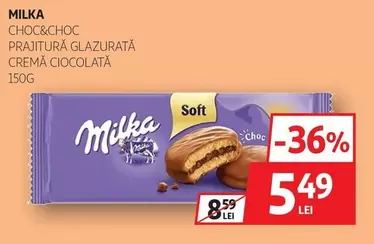 Milka - CHOC&CHOC PRAJITURĂ GLAZURATĂ CREMĂ CIOCOLATĂ