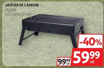 Grătar pe cărbuni pliabil