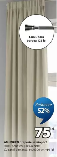 AMUNGEN draperie semiopacă