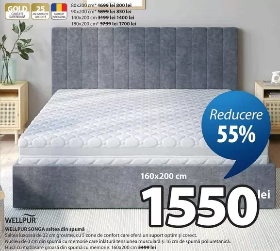 SONGA saltea din spumă