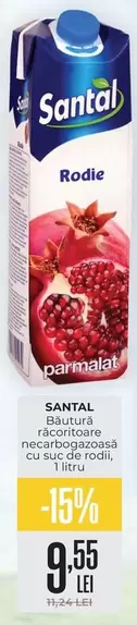 Santal - Băutură răcoritoare necarbogazoasă cu suc de rodie