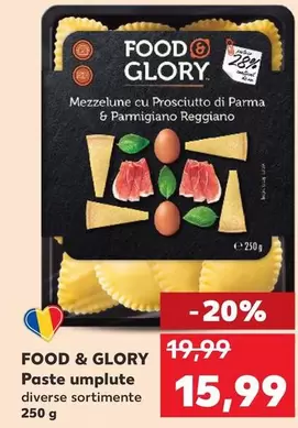 Mezzelune cu Prosciutto di Parma & Parmigiano Reggiano Paste umplute