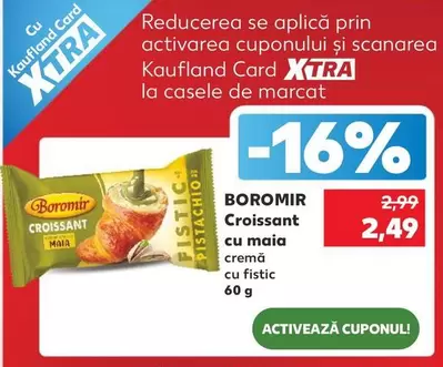 Croissant cu maia cu fistic
