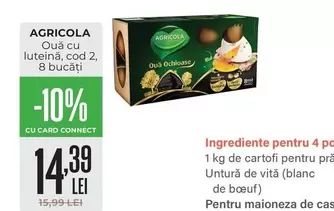 Ouă cu luteină, cod 2, 8 bucăți