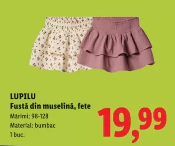 Fustă din muselină, fete