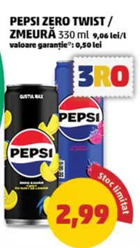 Pepsi - PEPSI ZERO TWIST / ZMEURĂ