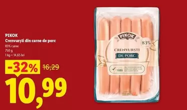 Cremvursti din carne de porc