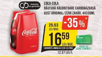 Coca Cola - BĂUTURĂ RĂCORITOARE CARBOGAZOASĂ GUST ORIGINAL/ZERO ZAHĂR