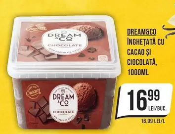 Înghețată cu cacao și ciocolată