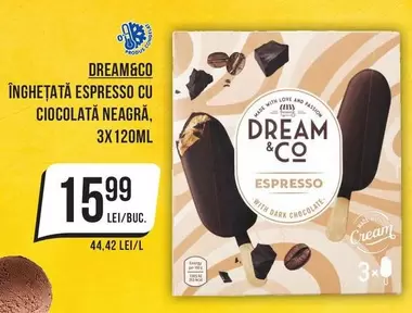 Înghețată Espresso cu Ciocolată Neagră