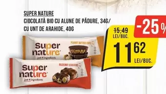 CIOCOLATĂ BIO CU ALUNE DE PĂDURE, CU UNT DE ARAHIDE