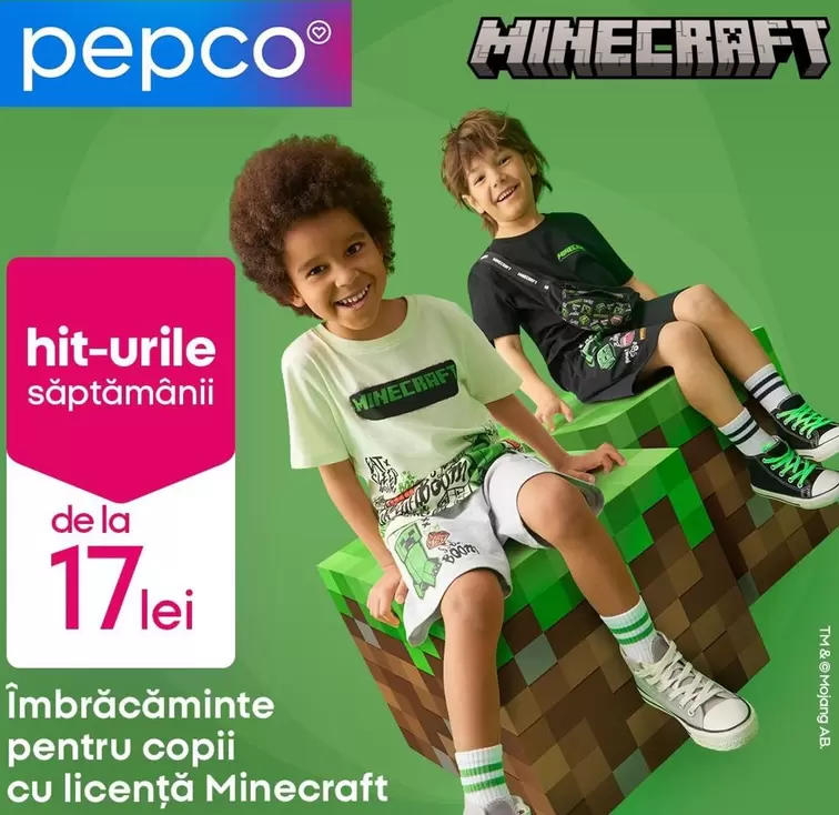 Minecraft - Îmbrăcăminte pentru copii cu licență