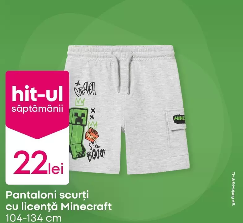 Tnt - Pantaloni scurți cu licență Minecraft