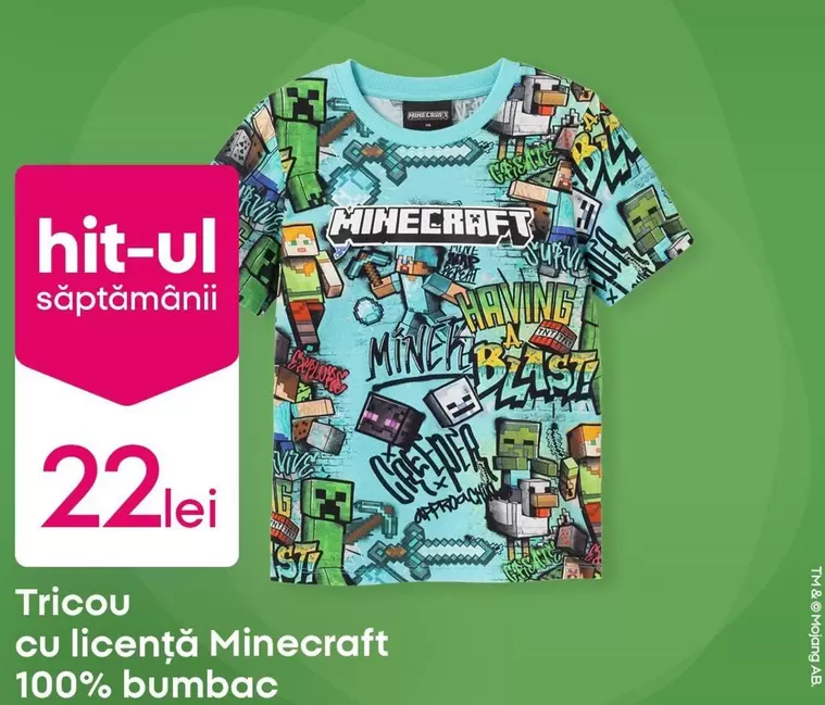 Minecraft - Tricou cu licență