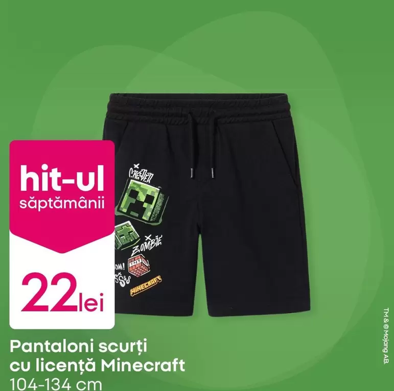 Minecraft - Pantaloni scurți cu licență
