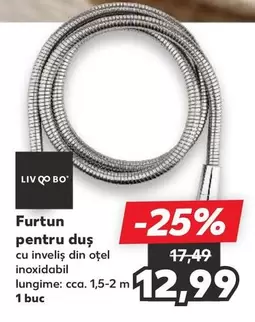 Furtun pentru dus cu invelis din otel inoxidabil