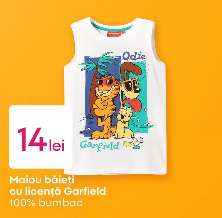 Nickelodeon - Maiou băieți cu licență Garfield