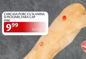 CARCASA PORC CU SLANINA SI PICIOARE, FARA CAP
