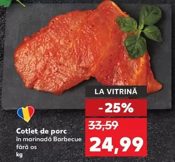 Cotlet de porc în marinadă Barbecue fără os