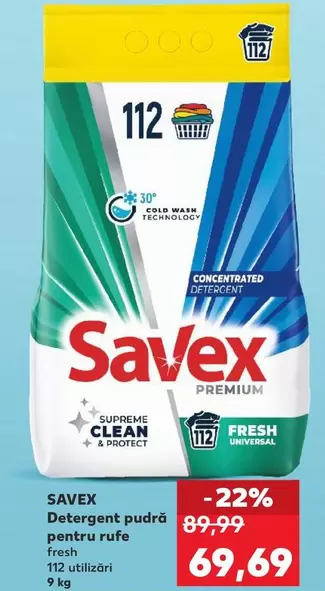 Supreme - Detergent pudră pentru rufe Fresh
