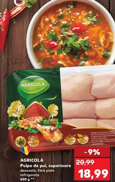 Pulpe de pui, superioare dezosate, fara piele