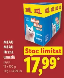 MIAU MIAU Hrană umedă pisici