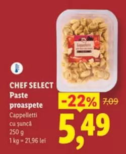 Paste proaspetecappelletti cu sunca