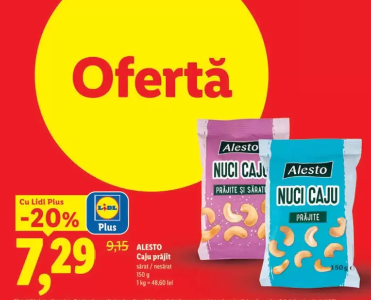 Nuci Caju Prăjite și Sărat