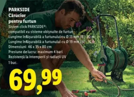 Cărucior pentru furtun