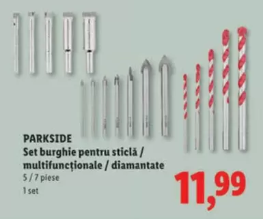 Set burghie pentru sticlă / multifuncționale / diamantate